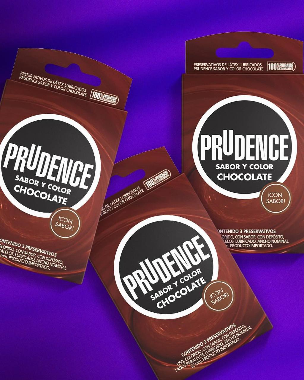 Condones Prudence Chocolate X 3 unidades - IntimoX SexShop
