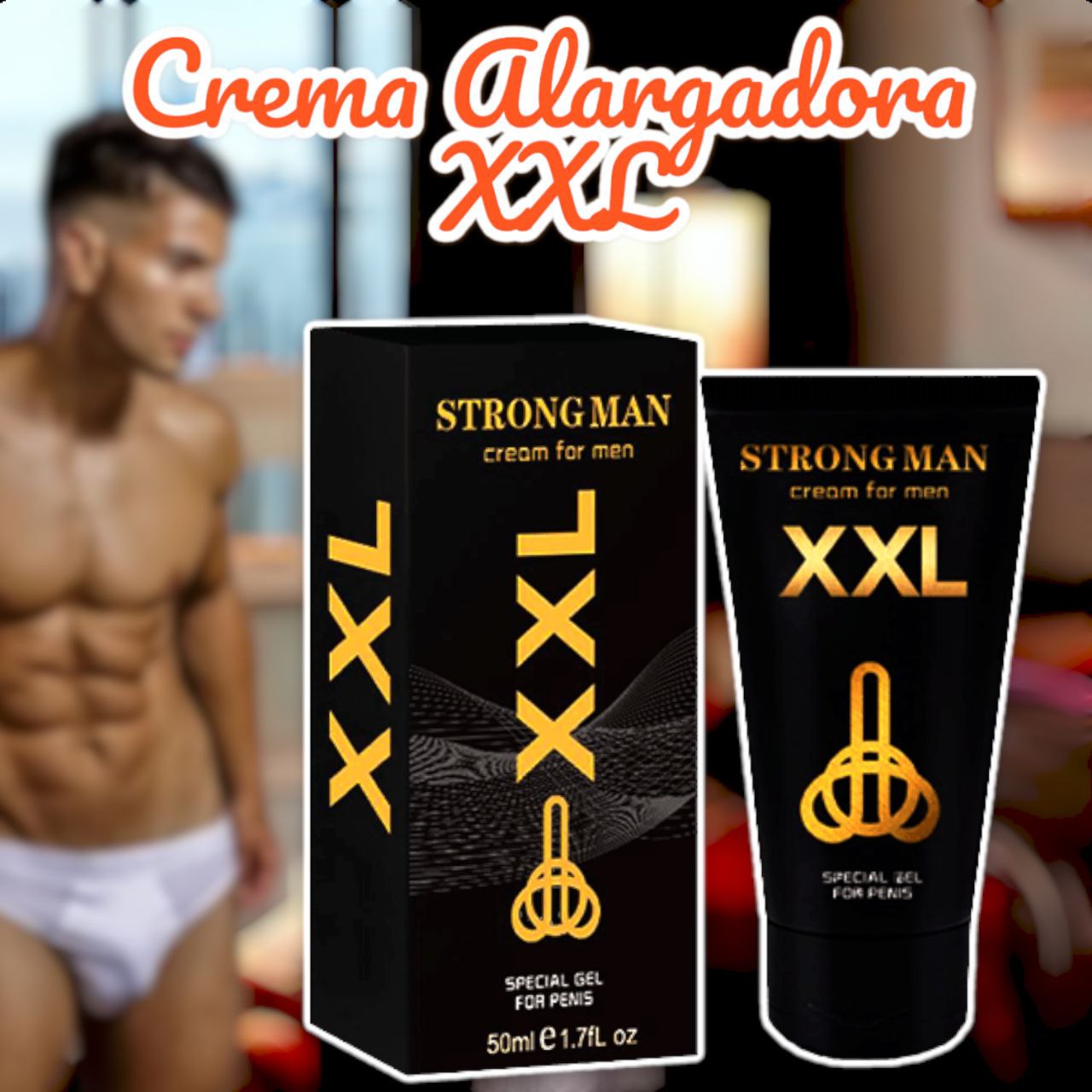 Crema alargadora XXL StrongMan - IntimoX SexShop