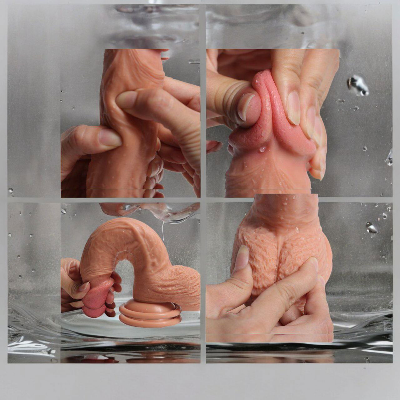 Dildo textura realista con hueso - IntimoX SexShop