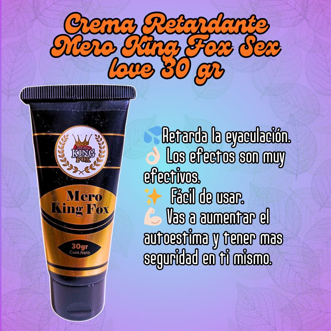 Crema Retardante Mero King Fox Sex Love 30 g
