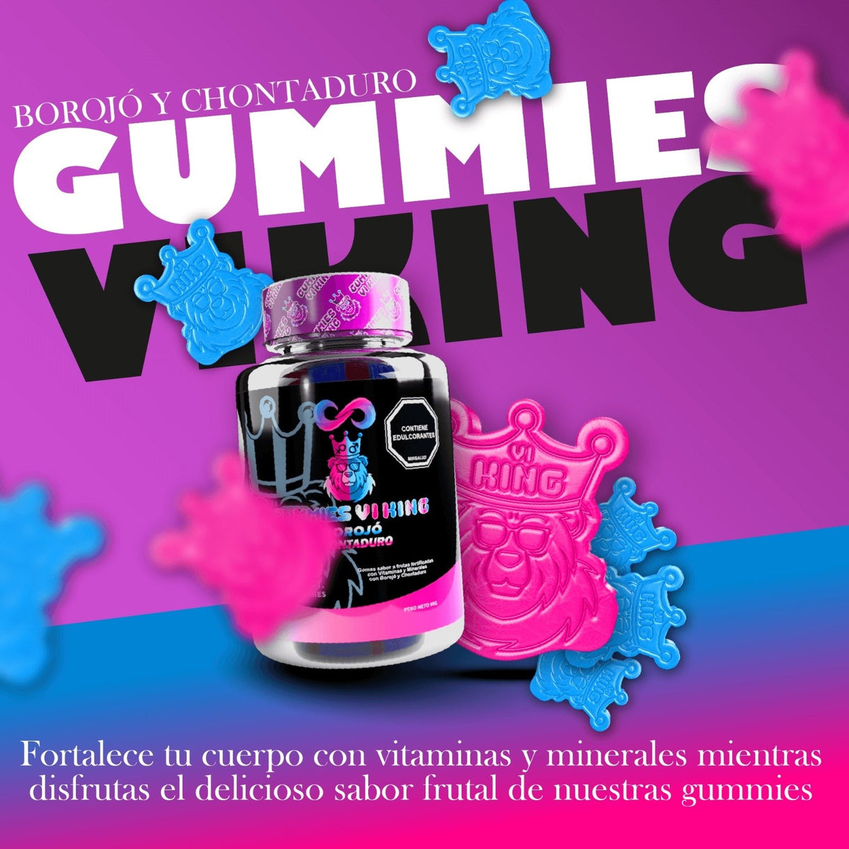 Gomitas Gummies Vikingo Pomo x 30 Unidades