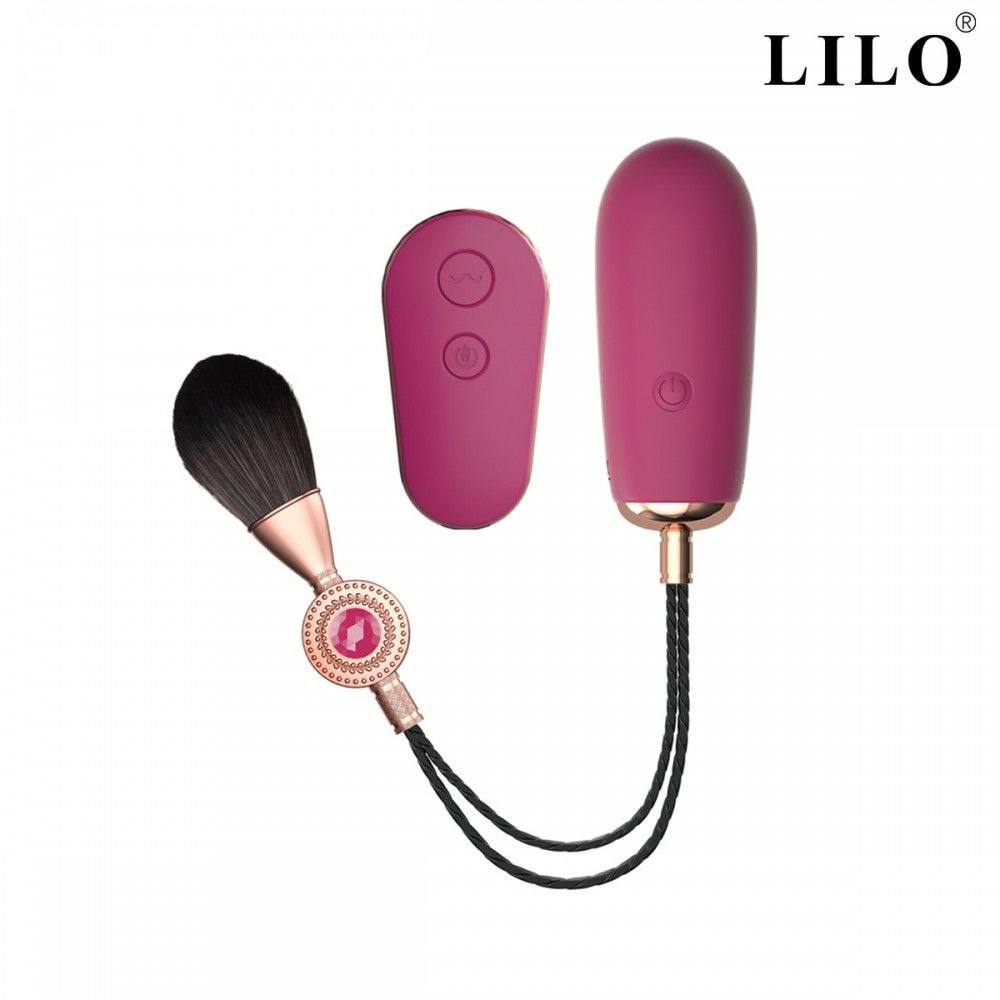 Elegante Huevito Vibrador con Brochita Decorativa