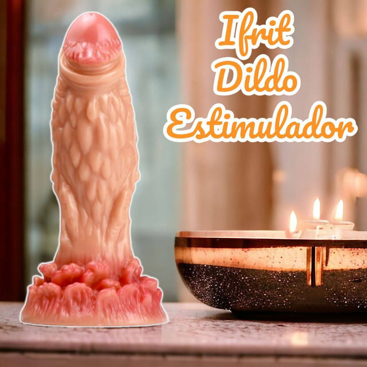 Ifrit Dildo Texturizado con Ventosa