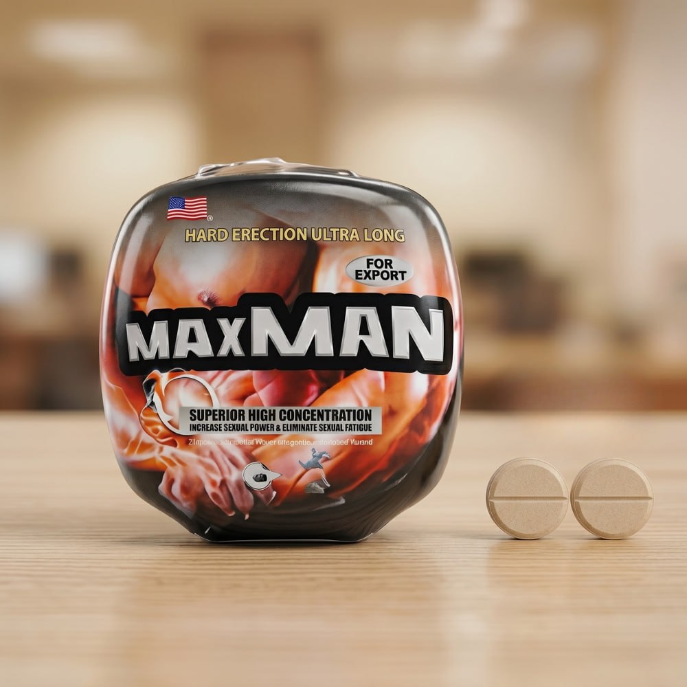Maxman en pomito individual con dos pastillas