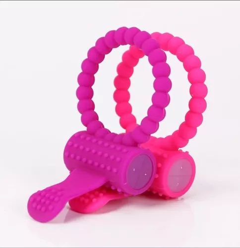 Anillo Vibrador con Perlas de Silicón