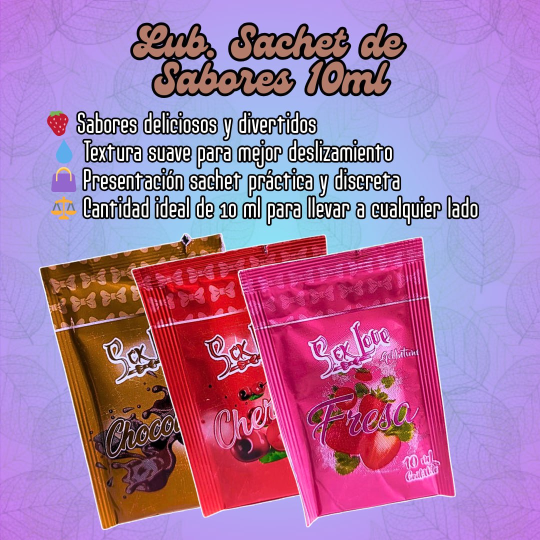 Lubricante Sachet de Sabores 10 ml