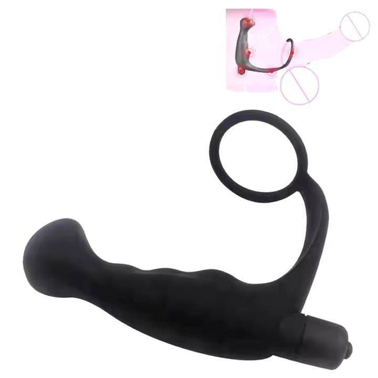 ANILLO RETARDANTE + ESTIMULADOR DE PROSTATA - IntimoX SexShop