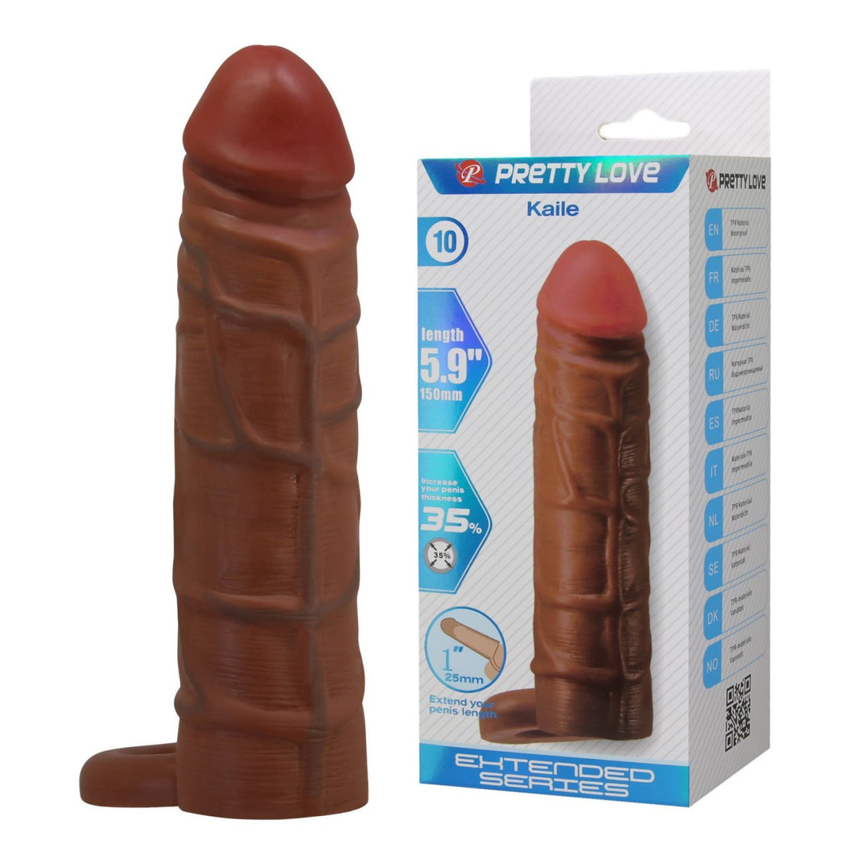 Kaile Extensión de 15 cm Café