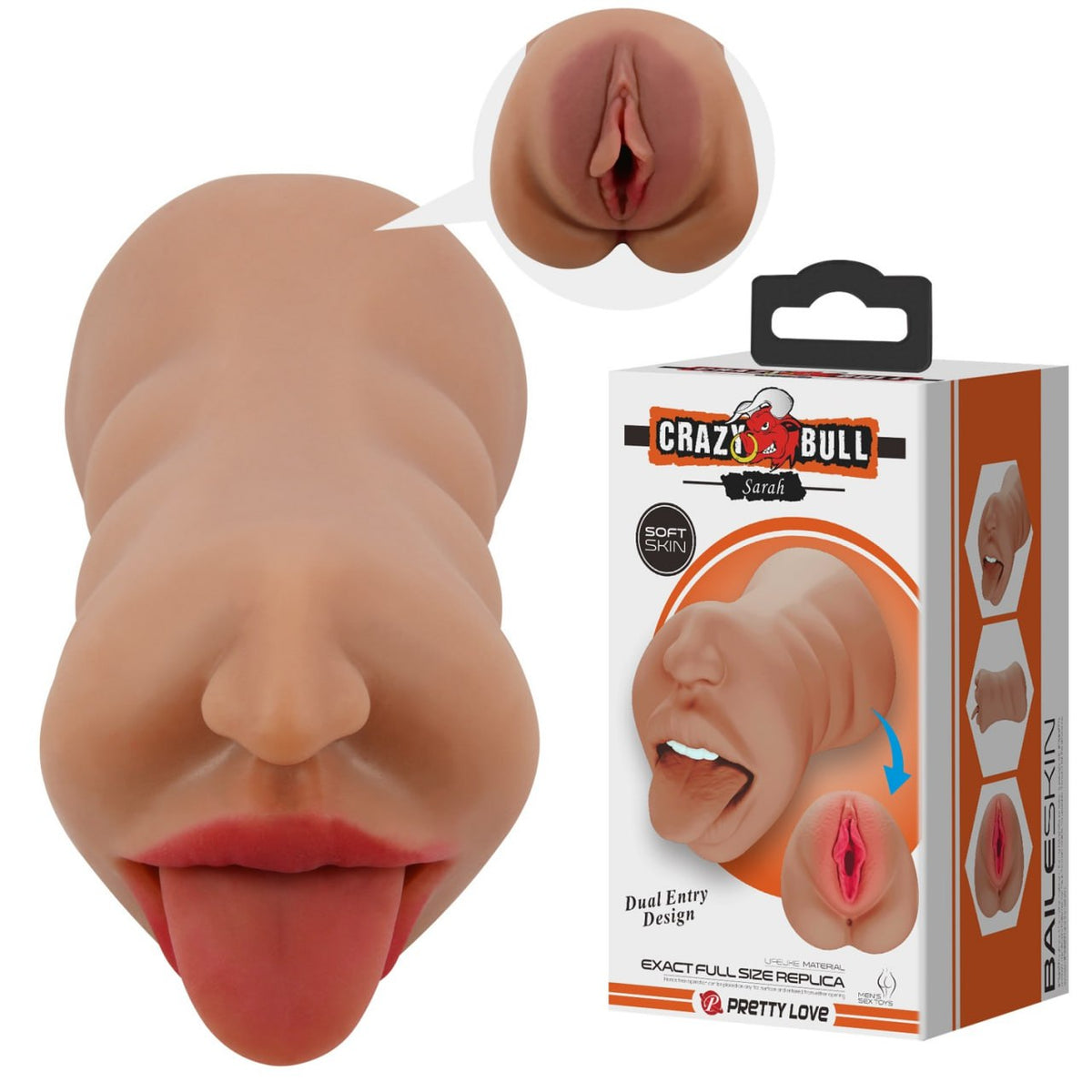 Masturbador Doble Bucal y Vaginal Sarah