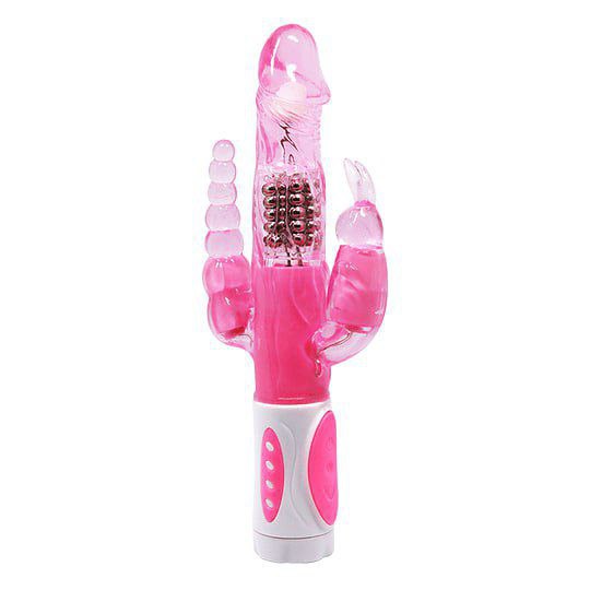Dildo con Balines Triple Estimulación Bunny