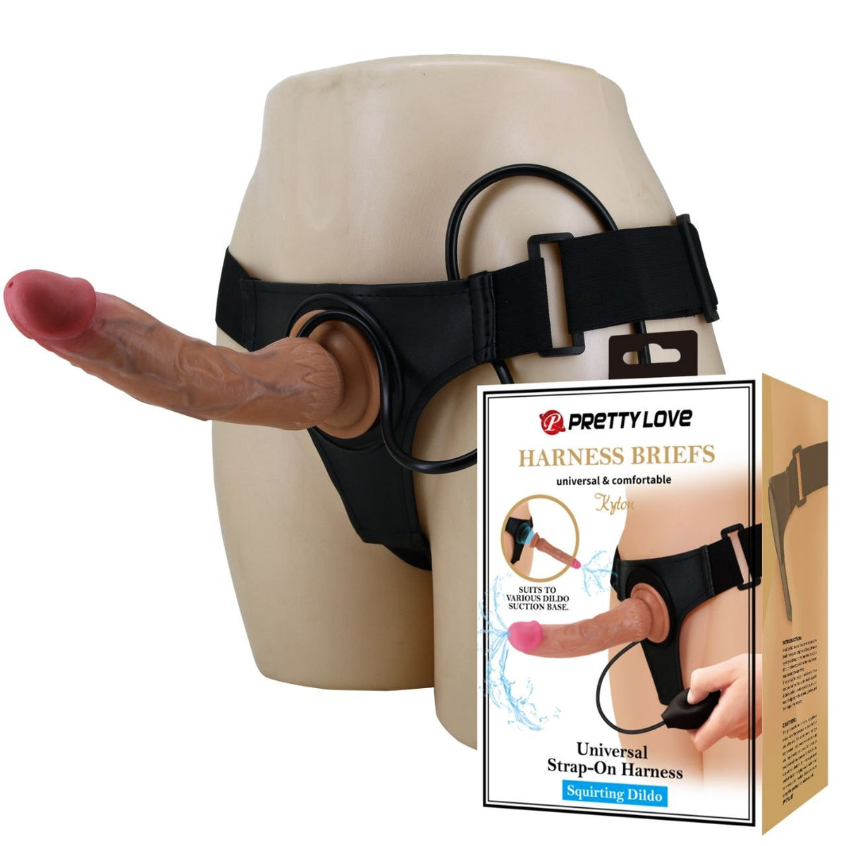 Arnés con Eyaculación 21.5 cm Kyton