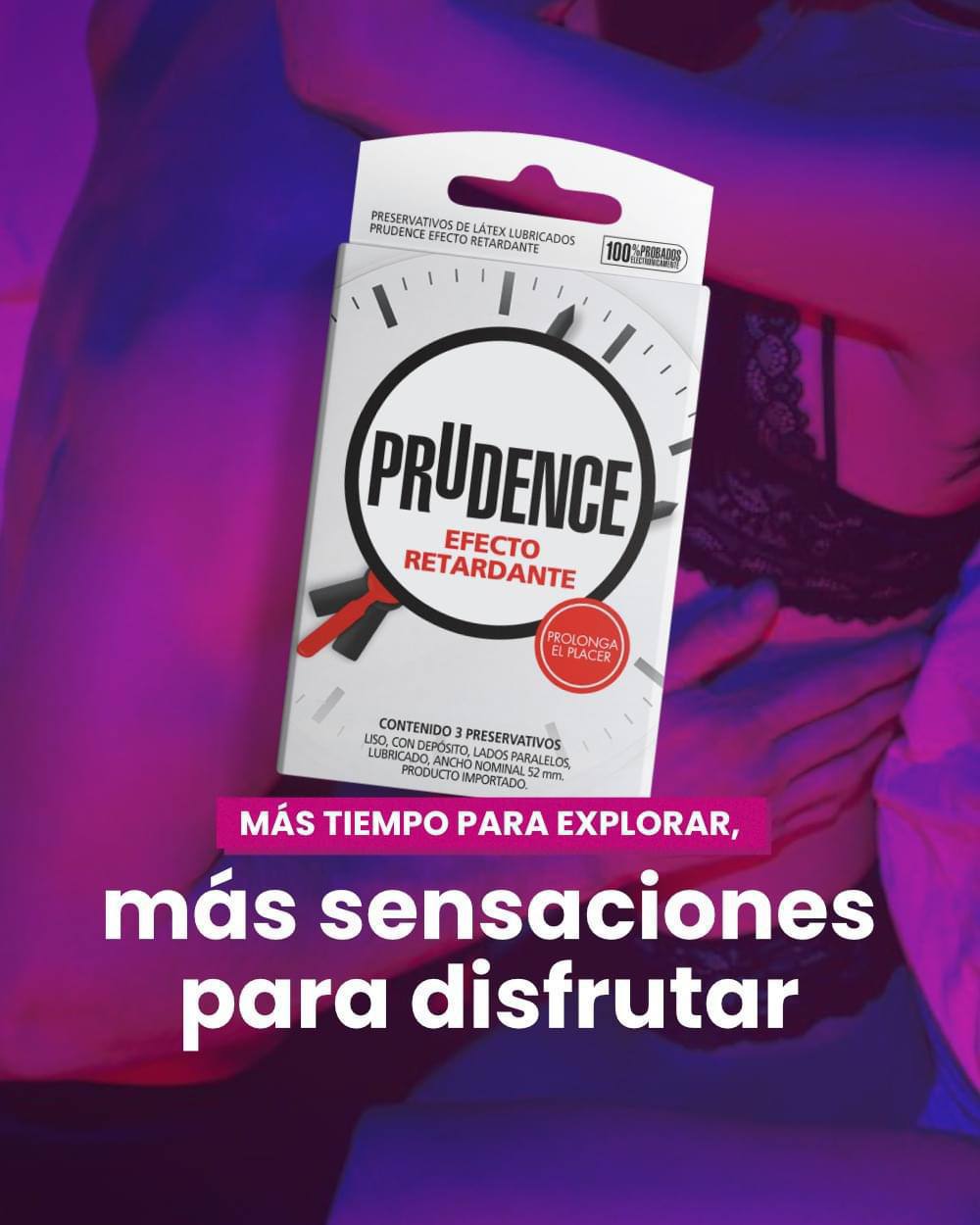 CONDONES PRUDENCE EFECTO RETARDANTE * 3 - IntimoX SexShop