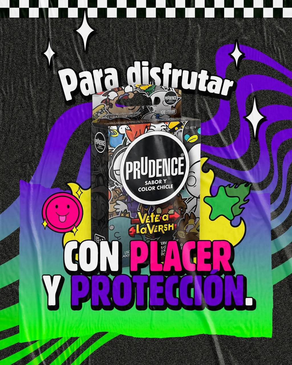 Condones Prudence Chicle x 5 Vete a la Versh - IntimoX SexShop