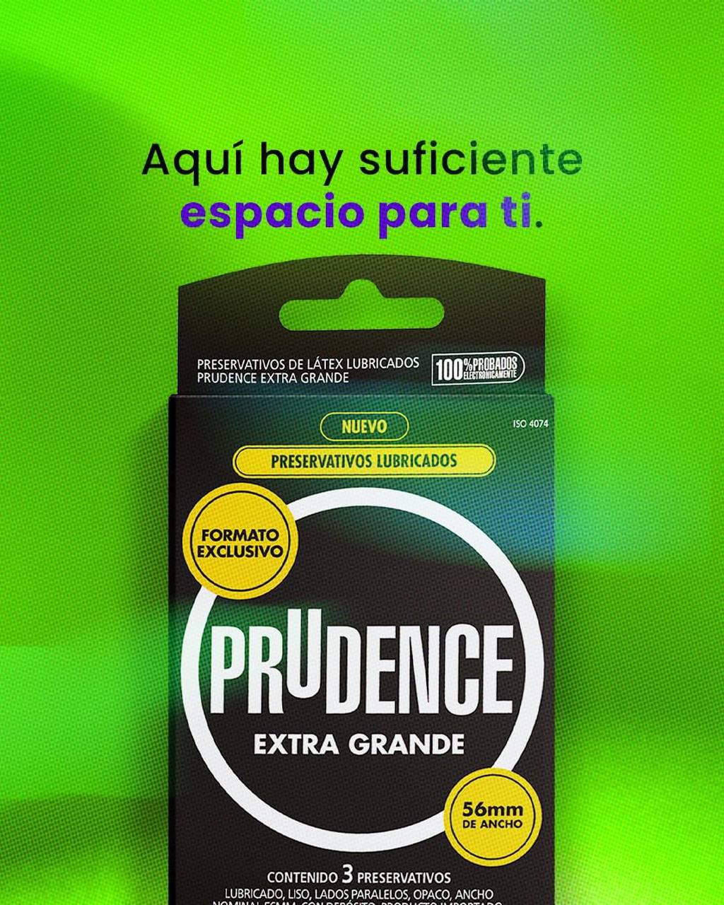 Condones Prudence Extra Grande x 3 - IntimoX SexShop