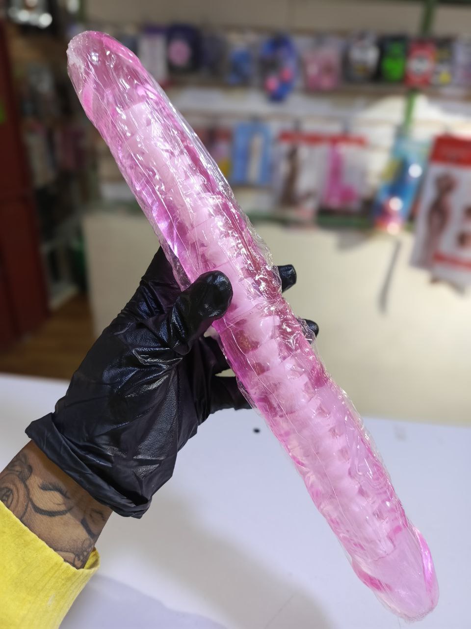Dildo Double Dong 36 cm Tiene Hueso para Mayor Flexibilidad