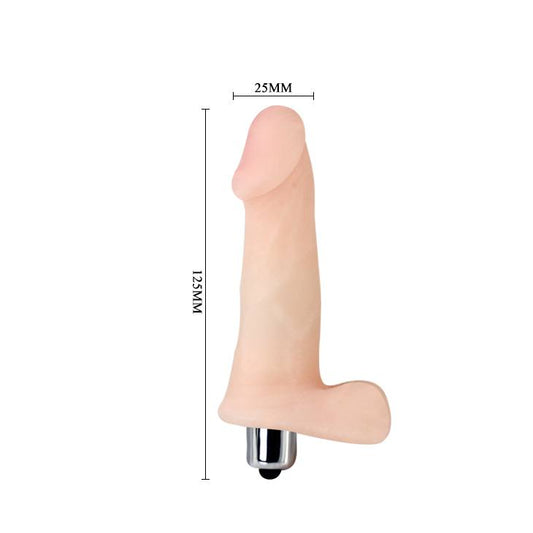 Dildo Vibrador con bala Slick Pleasure 5.1" - IntimoX SexShop