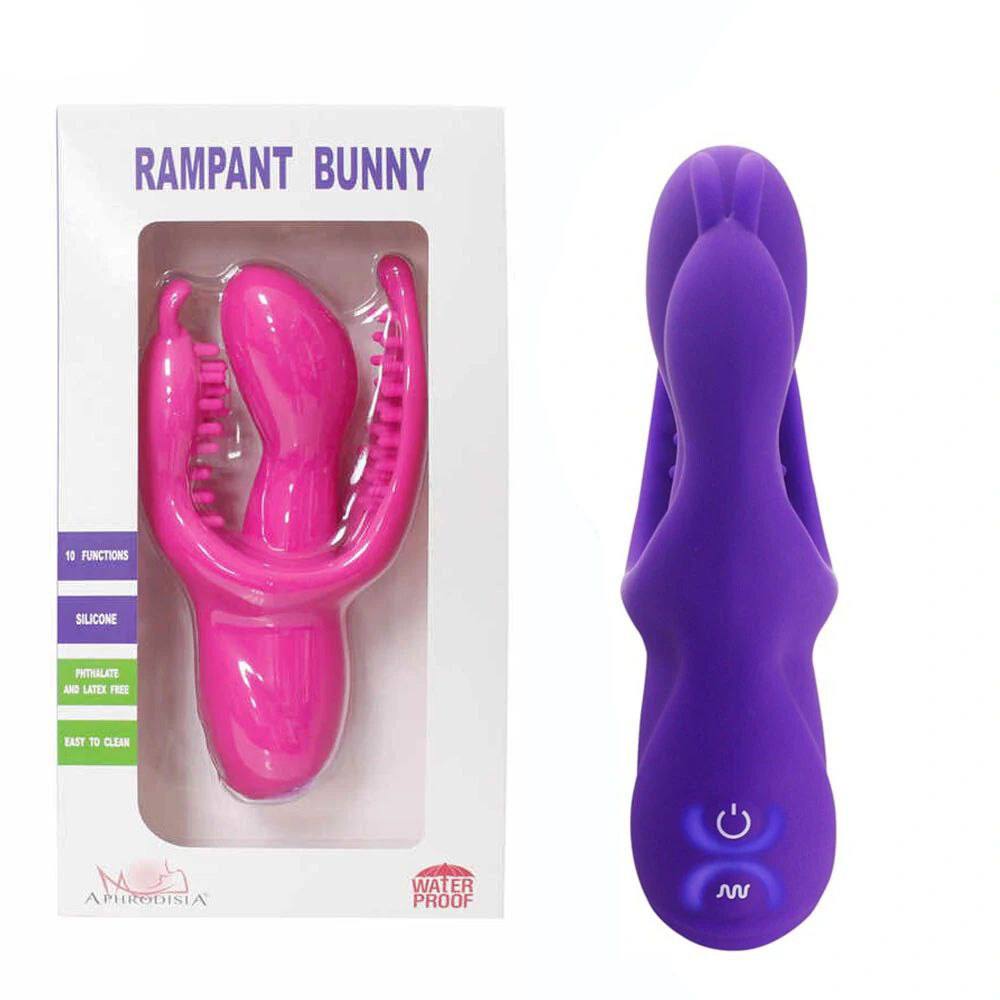 Dildo vibrador triple estimulación rampant - IntimoX SexShop