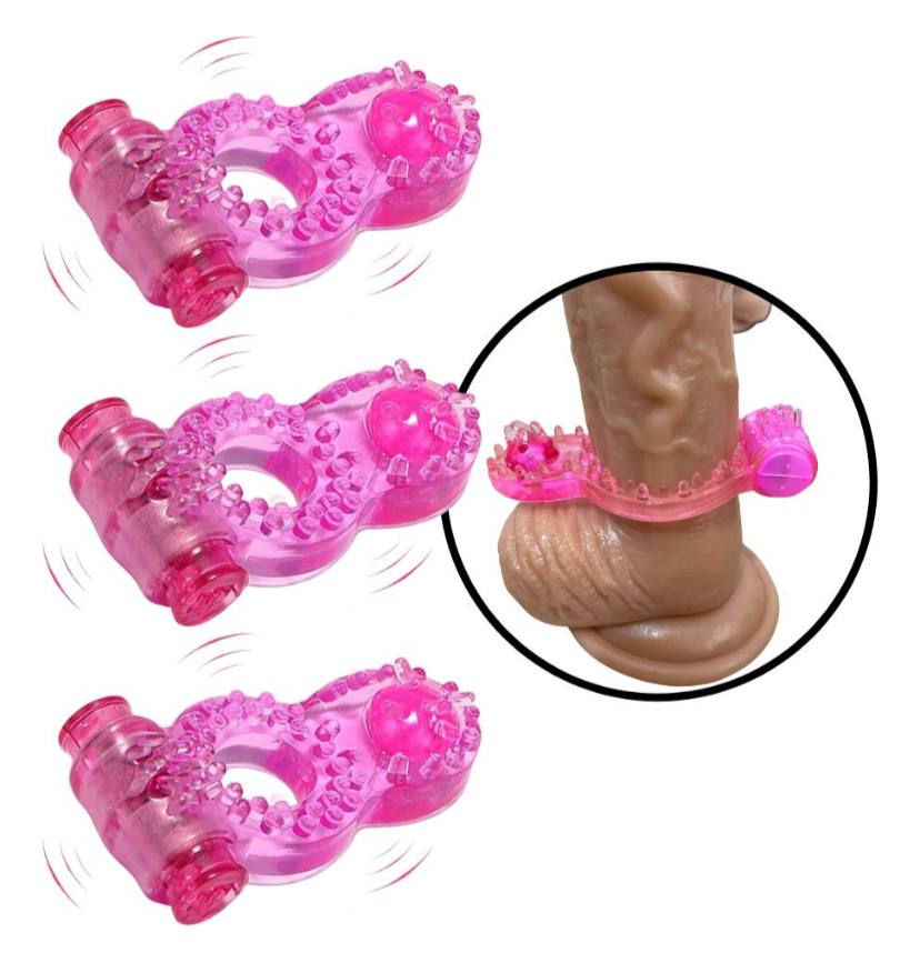 Anillo Vibrador para Pene Retardante Doble Estimulación