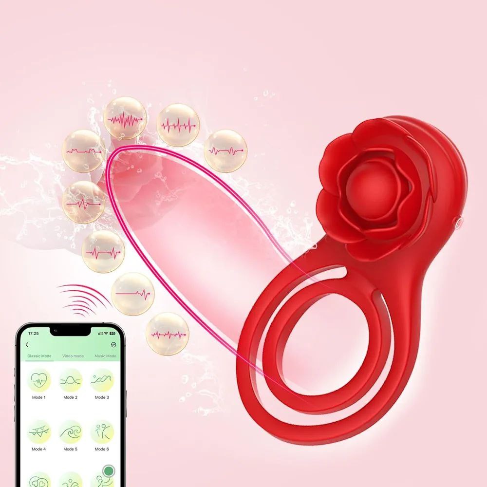 Anillo Vibrador Recargable con App Rosita