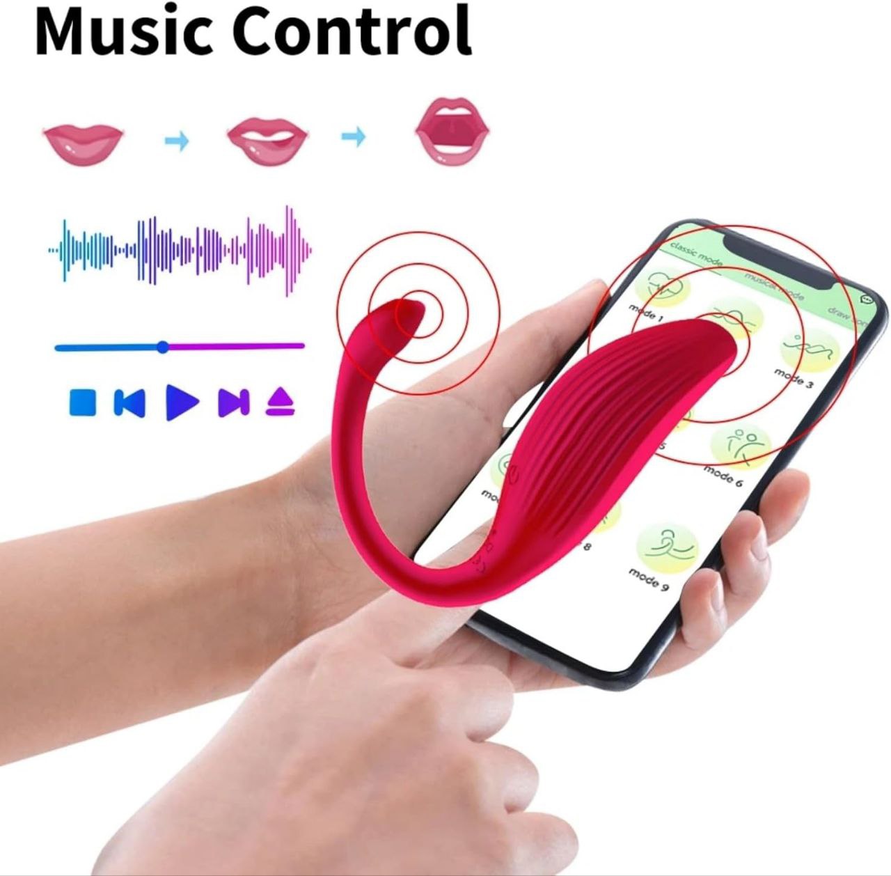 "Lara"  huevo vibrador tipo lush con App - IntimoX SexShop