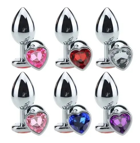 Plug Anal Corazón Metálica Talla M