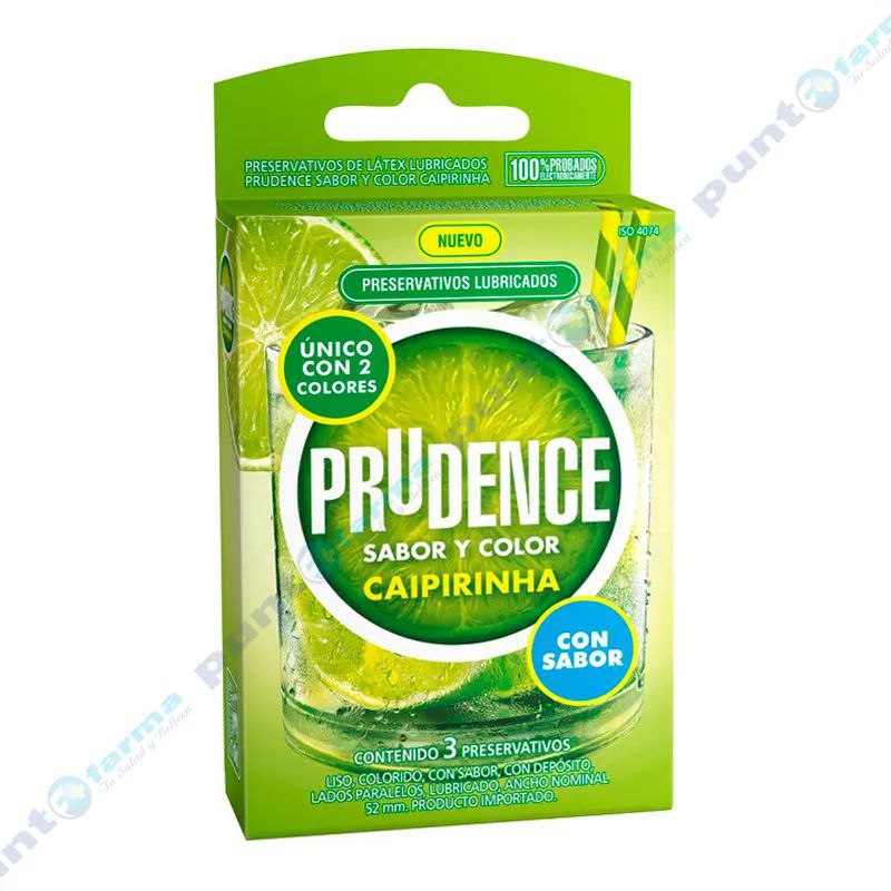 Condones Prudence Caipirinha x 3 Unidades