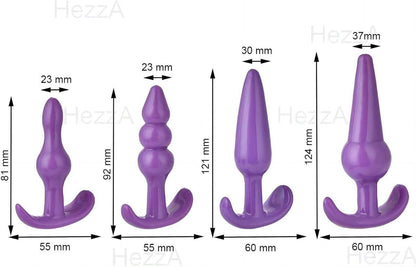 Pack de 4 plug anales de entrenamiento - IntimoX SexShop