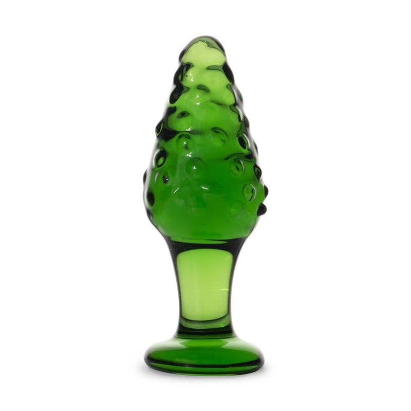 Plug Anal de Vidrio  Nopal Verde - IntimoX SexShop