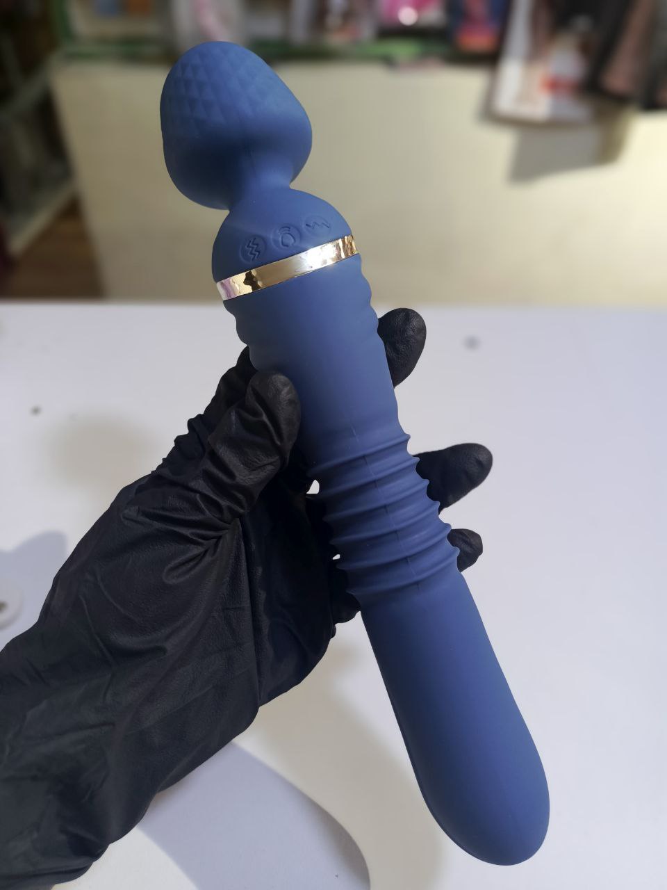 Micrófono Vibrador y Telescópico Hitachi Blue Adam And Eve