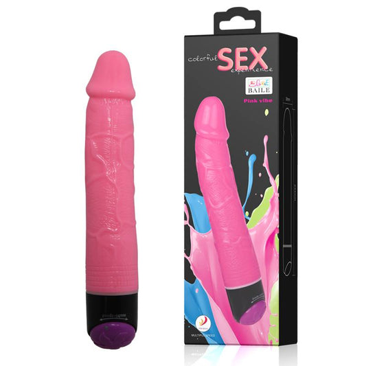 Vibrador Realista Colorful Sex Pink Vibe - IntimoX SexShop
