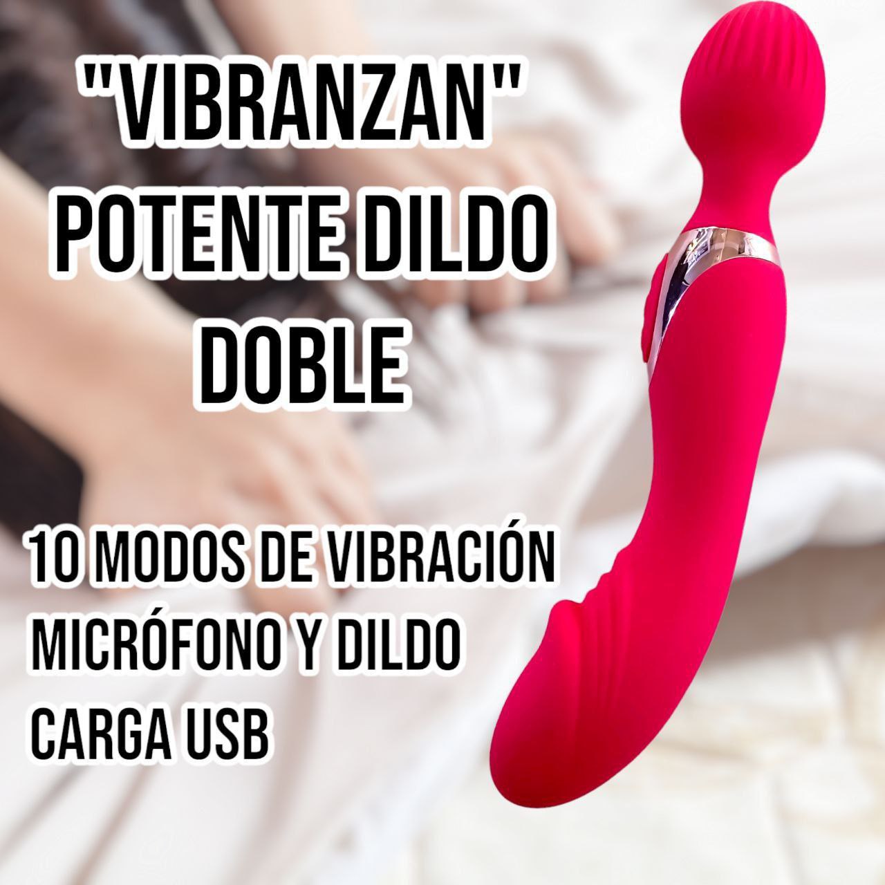 Vibranzan Potente dildo doble - IntimoX SexShop