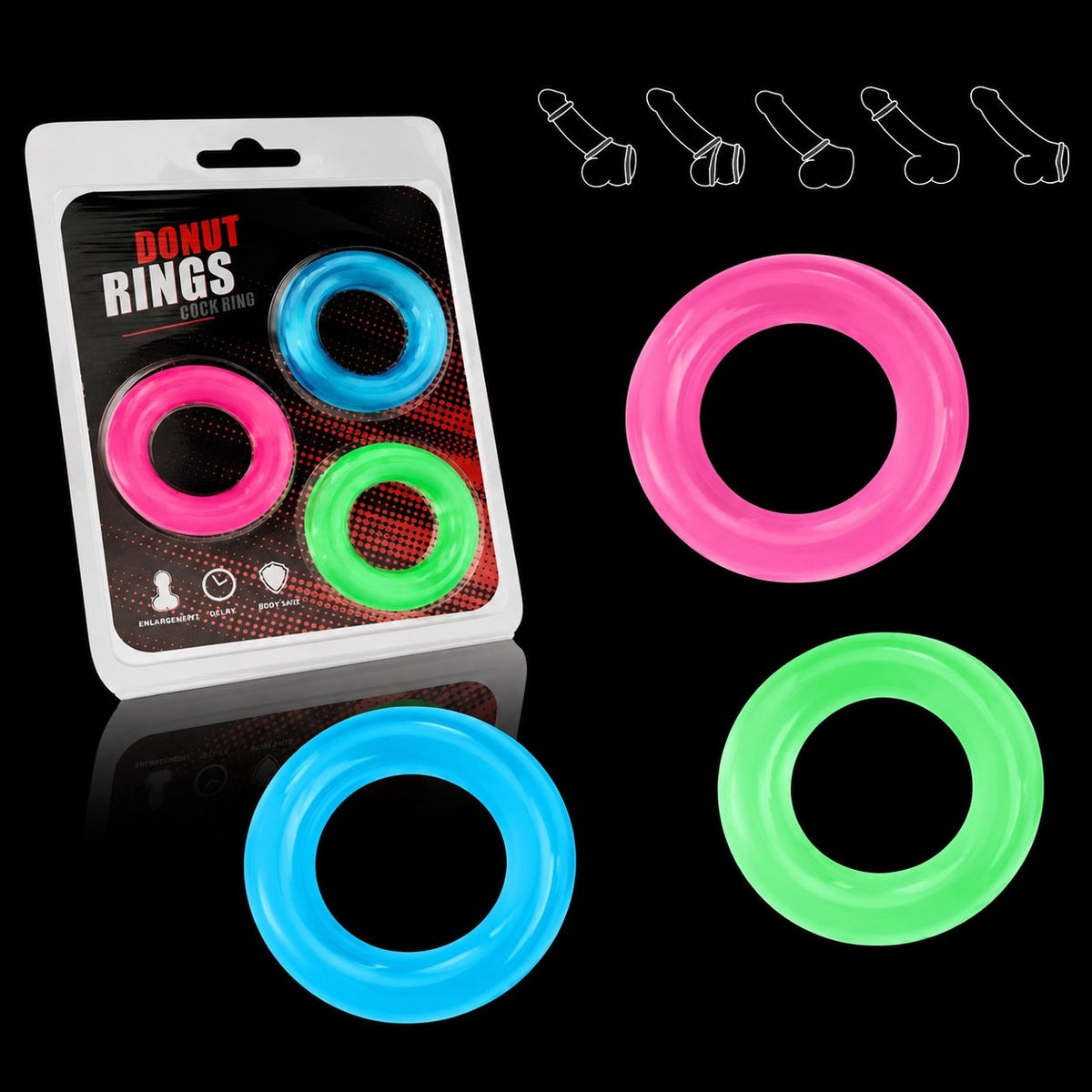 Anillos para el Pene Reforzados Donut Rings