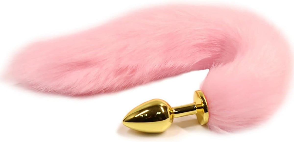 Gold Plug Anal Colita de Zorro Talla S
