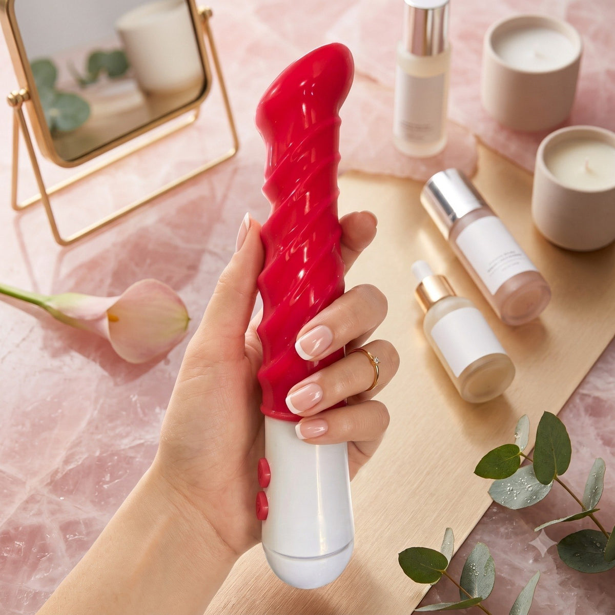 Yuno Dildo Vibrador con Pliegues Estimuladores