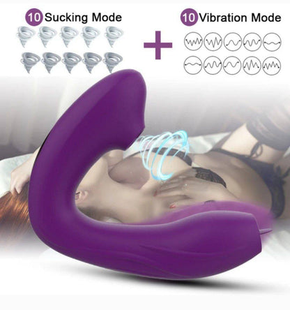 "Zonya" Dildo vibrador succionador de clítoris - IntimoX SexShop