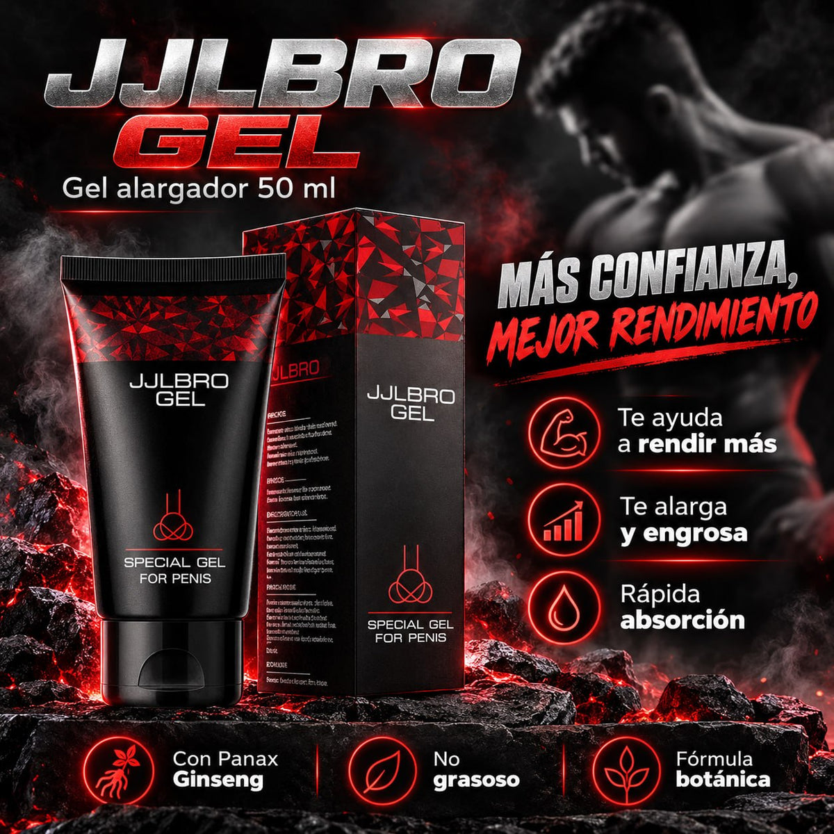 Jilbro Black Crema Alargadora y Retardante 50 ml