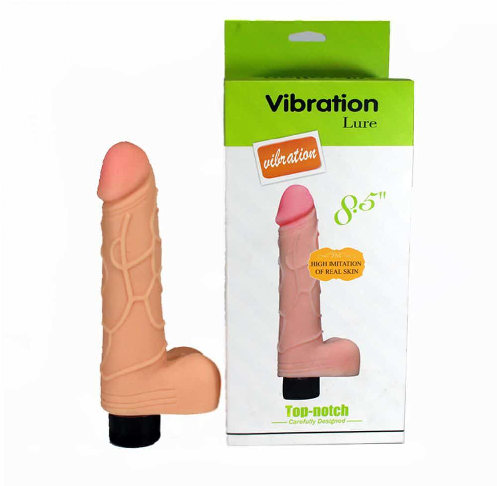 Dildo Vibrador Lure Tyson (8.5 Pulgadas con Testículos)